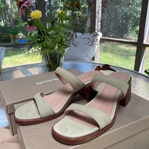 The Saige Madewell double strap heeled mules!